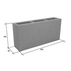 Перегородочный пустотелый бетонный блок СКЦ-3Л (80) плотность 1450