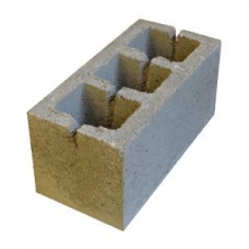 Трехпустотный стеновой строительный бетонный блок СКЦ-1ЛТ плотность 1670 (40х20х20) с закрытым дном
