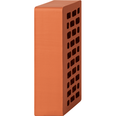 Кирпич лицевой красный 1НФ - Гладкий с утолщённой стенкой (Вышневолоцкая Керамика)