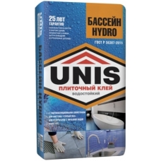 Клей для укладки плитки в резервуарах с водой Бассейн Hydro UNIS (Юнис) 
