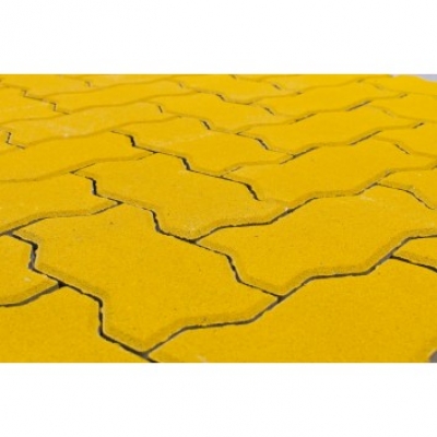 Тротуарная плитка Волна желтая
