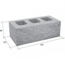 Облицовочный блок СКЦ-88Д бетонный серый