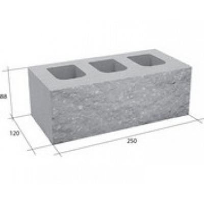 Облицовочный блок СКЦ-88Д бетонный серый