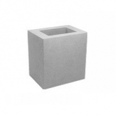 Облицовочный полублок СКЦ-15Л бетонный серый