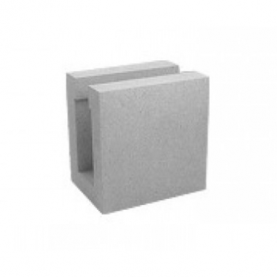 Облицовочный блок СКЦ-15СК бетонный перемычечный серый