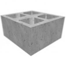 Заборный блок СКЦ-1С бетонный столбовой (цветной)