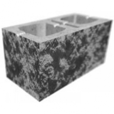 Облицовочный блок СКЦ-1УД бетонный декоративный торцевой серый