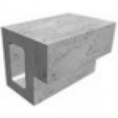 Облицовочный блок СКЦ-29ГЛ бетонный карнизный серый