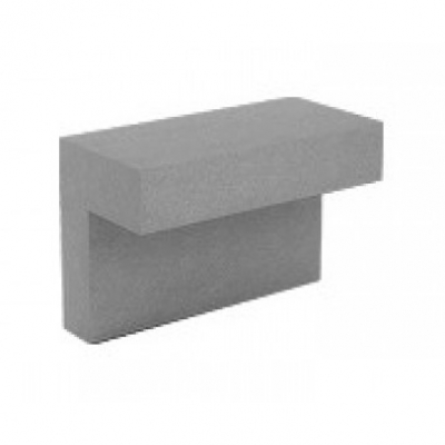 Облицовочный блок СКЦ-29СЛ бетонный накрывочный серый