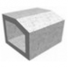 Облицовочный блок СКЦ-29УЛ бетонный карнизный серый