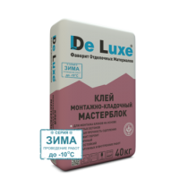Клей для блоков монтажный "Мастерблок" зима De Luxe, 25кг